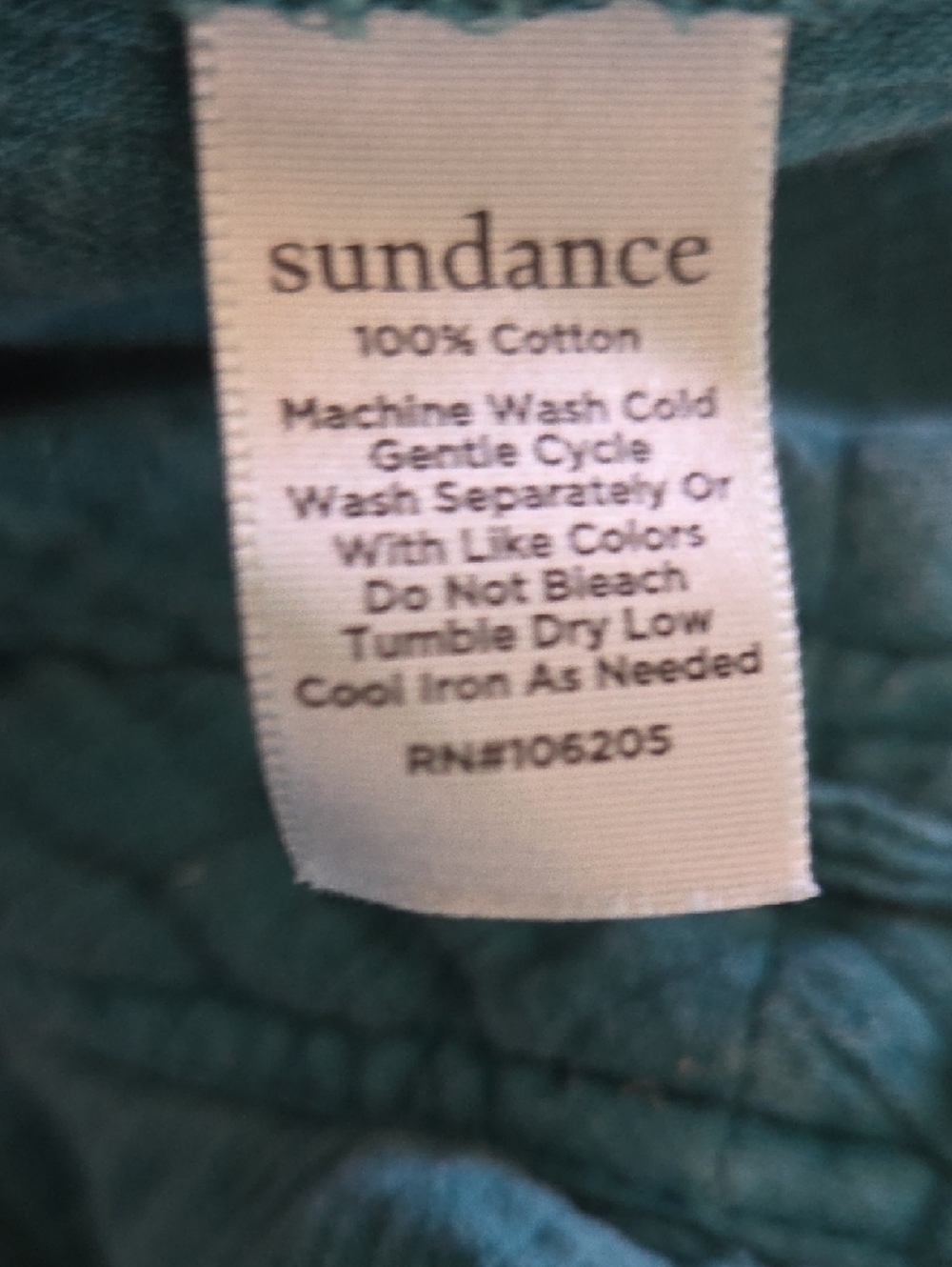 Sundance Teal Button-Front Cotton Drawstring Shorts - Picture 7 of 7